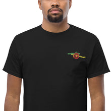 Load image into Gallery viewer, Men's classic tee - Arsenal FC Cannon - colours of the world, -Rasta Flag, Embroidered on quality T shirt.