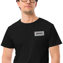 Load image into Gallery viewer, Embroidered Gooners Islington Street sign Men's premium cotton t-shirt Black or White up to 5XL