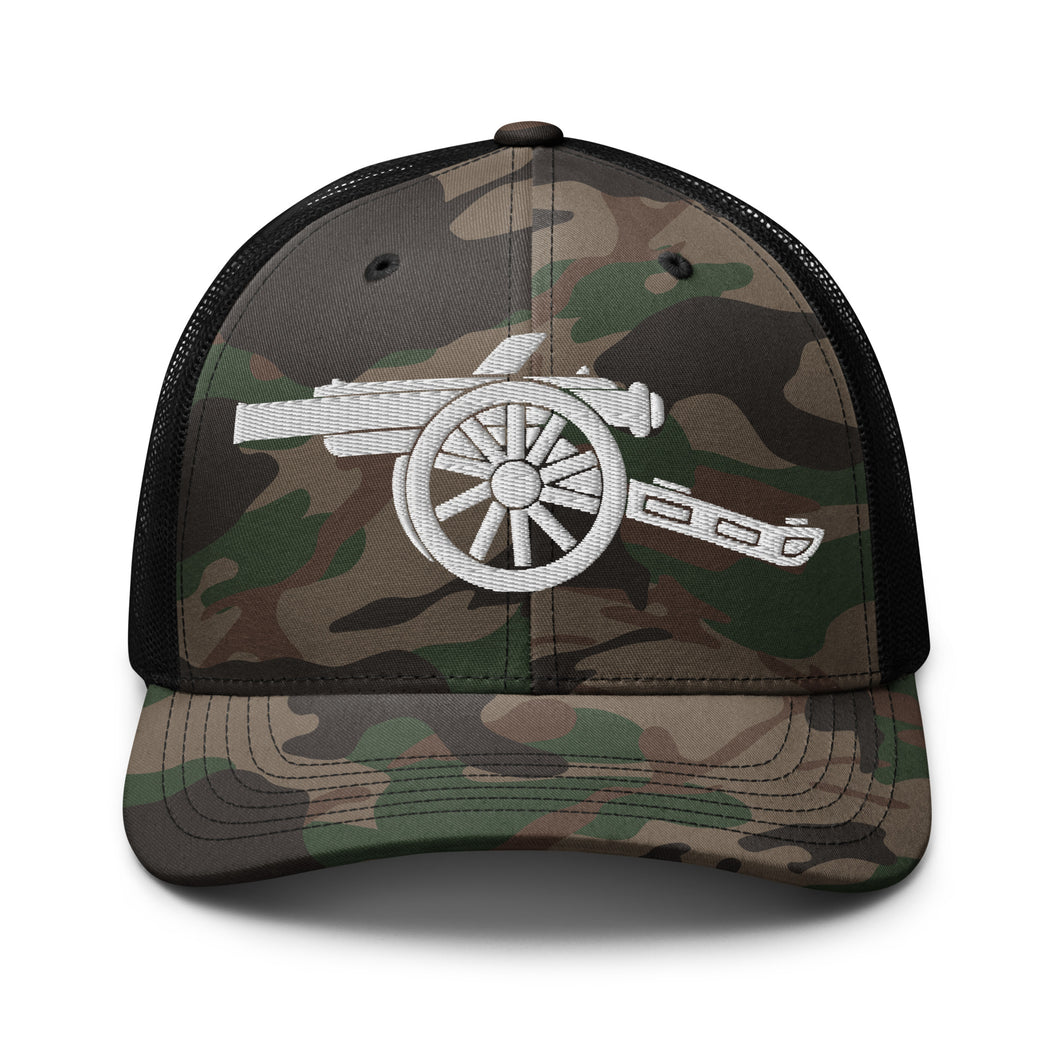 Arsenal FC Cannon 3D Puff raised Embroidery - Camouflage trucker hat