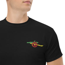 Load image into Gallery viewer, Men&#39;s classic tee - Arsenal FC Cannon - colours of the world, -Rasta Flag, Embroidered on quality T shirt.
