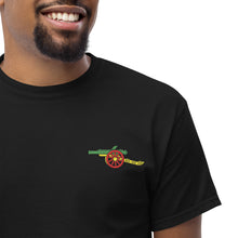 Load image into Gallery viewer, Men&#39;s classic tee - Arsenal FC Cannon - colours of the world, -Rasta Flag, Embroidered on quality T shirt.
