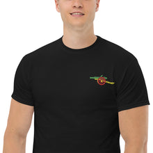 Load image into Gallery viewer, Men&#39;s classic tee - Arsenal FC Cannon - colours of the world, -Rasta Flag, Embroidered on quality T shirt.
