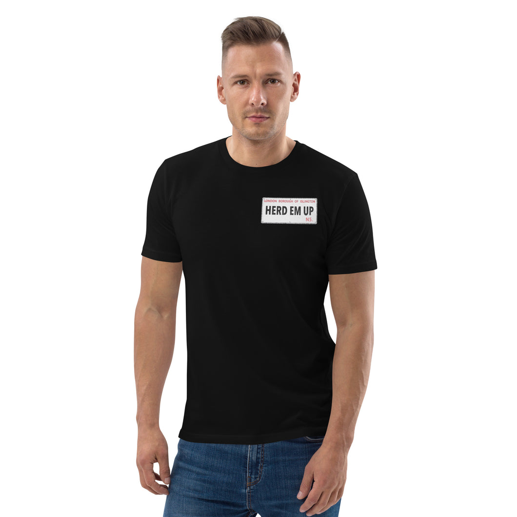 Arsenal FC Herd Em Up Islington Street Sign - Unisex organic cotton t-shirt 4 colours