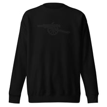 Load image into Gallery viewer, Unisex Premium Sweatshirt With Large Black Emboirderd Arsenal FC Cannon
