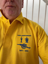 Load image into Gallery viewer, 50th Anniversary Embroidered Polo Shirt - up to 4XL Red, Yellow , White ( Unisex)
