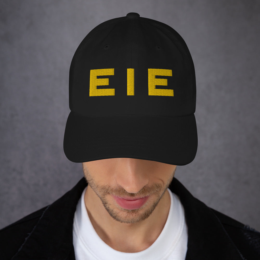 Arsenal EMROIDERED Hat EIE Yellow on Blue or White Cap