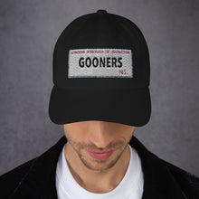 Load image into Gallery viewer, Black Base ball cap with Islington Street sign Gooner embroidered.
