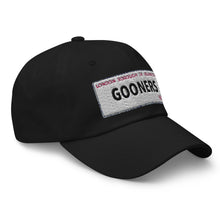 Load image into Gallery viewer, Black Base ball cap with Islington Street sign Gooner embroidered.
