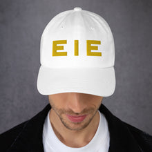 Load image into Gallery viewer, Arsenal EMROIDERED Hat EIE Yellow on Blue or White Cap
