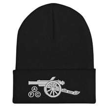 Load image into Gallery viewer, Arsenal AFC Cannon Cuffed Beanie - 3 Colours, Black, Navy, Red, white Cannon Embroidered.
