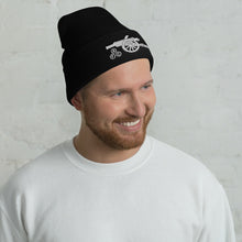 Load image into Gallery viewer, Arsenal AFC Cannon Cuffed Beanie - 3 Colours, Black, Navy, Red, white Cannon Embroidered.
