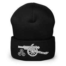 Load image into Gallery viewer, Arsenal AFC Cannon Cuffed Beanie - 3 Colours, Black, Navy, Red, white Cannon Embroidered.
