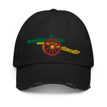 Load image into Gallery viewer, Ras Gooner Embroidered Cannon - Rastafari Colours Arsenal FC Atlantis DADE Cap
