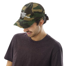 Load image into Gallery viewer, Atlantis DADE Camo , Black , Navy distressed cap, with EIE Embroidered Cannon
