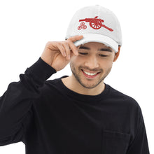 Load image into Gallery viewer, Atlantis DADE Arsenal FC Cannon Embroidered white cap with red cannon stitching baseball cap
