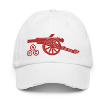 Load image into Gallery viewer, Atlantis DADE Arsenal FC Cannon Embroidered white cap with red cannon stitching baseball cap
