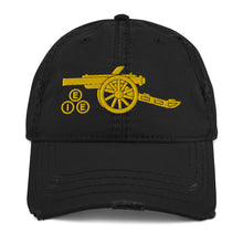 Load image into Gallery viewer, Arsenal FC EIE Cannon Navy with yellow CannonDistressed Dad Hat
