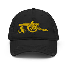 Load image into Gallery viewer, Arsenal FC EIE Cannon Navy with yellow CannonDistressed Dad Hat
