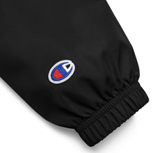 Load image into Gallery viewer, 50th Anniversary. Red Embroidered Champion Packable Jacket Black or Blue
