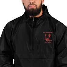 Load image into Gallery viewer, 50th Anniversary. Red Embroidered Champion Packable Jacket Black or Blue
