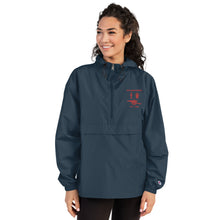 Load image into Gallery viewer, 50th Anniversary. Red Embroidered Champion Packable Jacket Black or Blue

