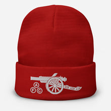 Load image into Gallery viewer, Arsenal AFC Cannon Embroidered Beanie Hat
