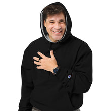 Load image into Gallery viewer, Champion Hoodie Large Black Arsenal Cannon Embroidered in the centre of chest.
