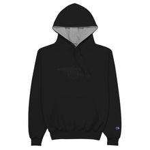 Load image into Gallery viewer, Champion Hoodie Large Black Arsenal Cannon Embroidered in the centre of chest.
