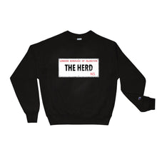 Load image into Gallery viewer, Arsenal Herd Street Sign Front and EIE Cannon back Printed Premium Champion Sweatshirt
