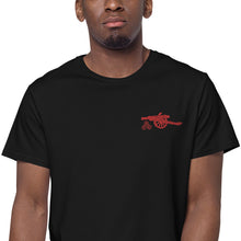 Load image into Gallery viewer, Arsenal FC Vintage Red Cannon Embroidered on Men&#39;s premium cotton t-shirt, white or Black up to 5XL
