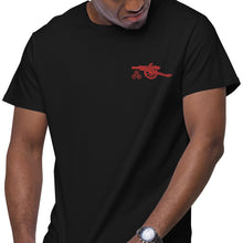 Load image into Gallery viewer, Arsenal FC Vintage Red Cannon Embroidered on Men&#39;s premium cotton t-shirt, white or Black up to 5XL
