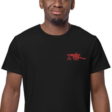 Load image into Gallery viewer, Arsenal FC Vintage Red Cannon Embroidered on Men&#39;s premium cotton t-shirt, white or Black up to 5XL
