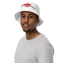 Load image into Gallery viewer, Arsenal FC Cannon - White Organic bucket hat
