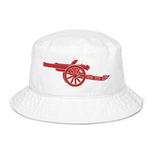 Load image into Gallery viewer, Arsenal FC Cannon - White Organic bucket hat
