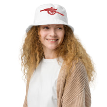 Load image into Gallery viewer, Arsenal FC Cannon - White Organic bucket hat
