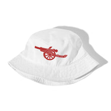 Load image into Gallery viewer, Arsenal FC Cannon - White Organic bucket hat
