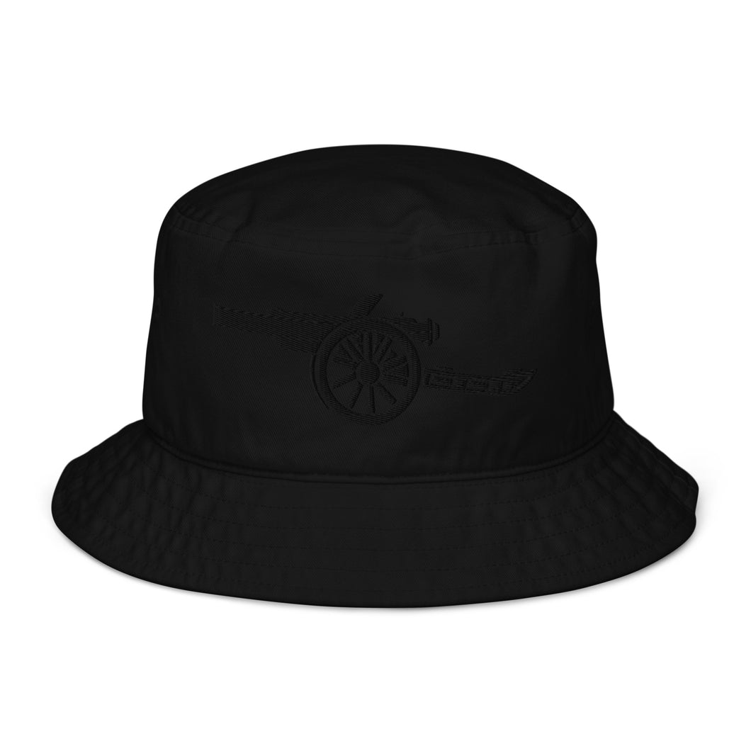 Organic bucket hat Shadow Project Black Arsenal FC Cannon embroidered