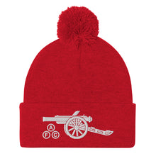 Load image into Gallery viewer, Arsenal AFC Cannon Embroidered Pom-Pom Beanie
