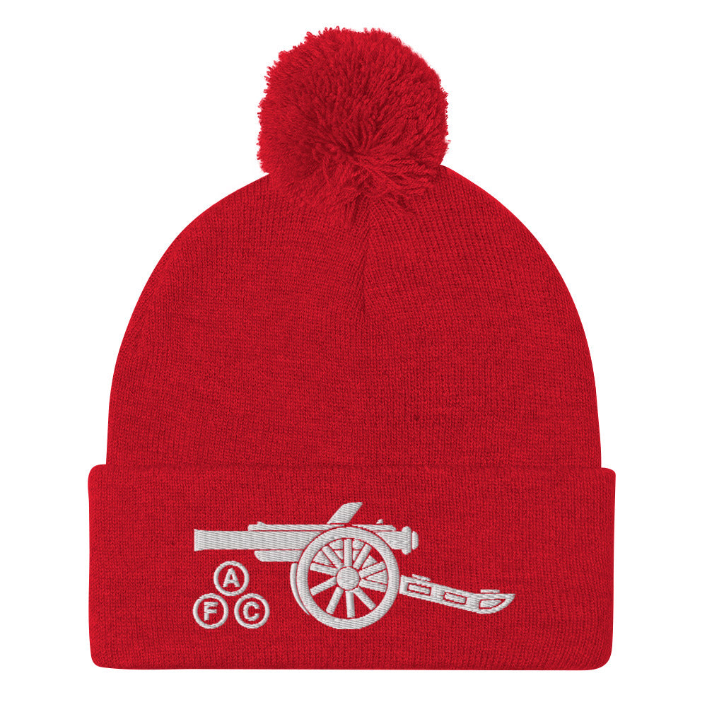 Arsenal AFC Cannon Embroidered Pom-Pom Beanie