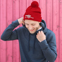 Load image into Gallery viewer, Arsenal AFC Cannon Embroidered Pom-Pom Beanie
