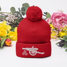 Load image into Gallery viewer, Arsenal AFC Cannon Embroidered Pom-Pom Beanie
