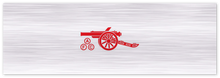 Load image into Gallery viewer, Arsenal AFC Cannon printed on  Brushed Aluminum Print - many sizes to choose from.
