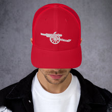 Load image into Gallery viewer, Arsenal FC Cannon Trucker Cap • Mesh back
