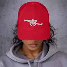 Load image into Gallery viewer, Arsenal FC Cannon Trucker Cap • Mesh back
