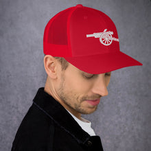 Load image into Gallery viewer, Arsenal FC Cannon Trucker Cap • Mesh back
