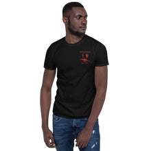 Load image into Gallery viewer, 50th Anniversary Double embroidered T shirt - Black Short-Sleeve Unisex T-Shirt
