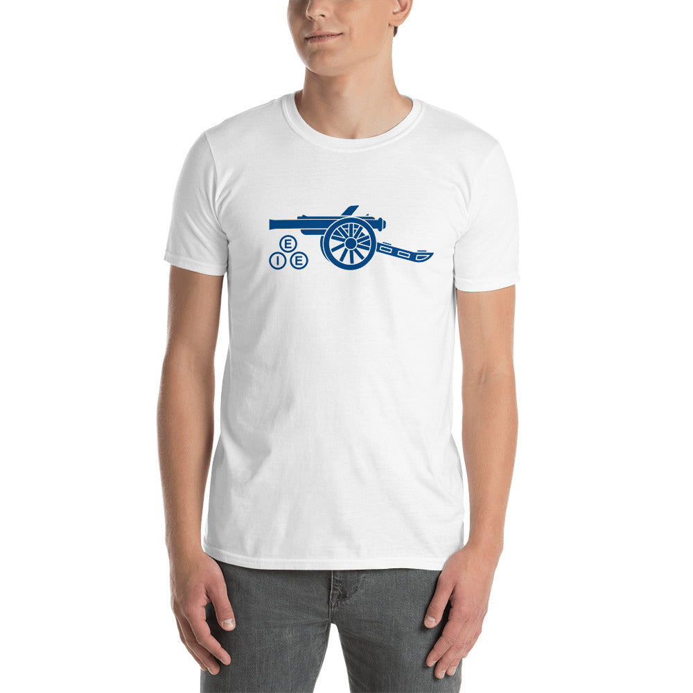 EIE Blue Cannon printed  on Short-Sleeve Unisex T-Shirt