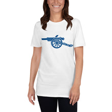 Load image into Gallery viewer, Blue Cannon Short-Sleeve Embroidered Unisex T-Shirt
