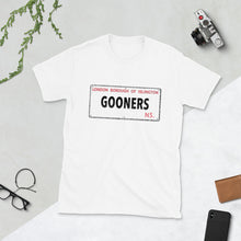 Load image into Gallery viewer, Gooners Street Sign - Short-Sleeve Unisex T-Shirt
