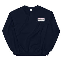 Load image into Gallery viewer, Herd Em Up Street Sign - Emroidered Unisex Sweatshirt
